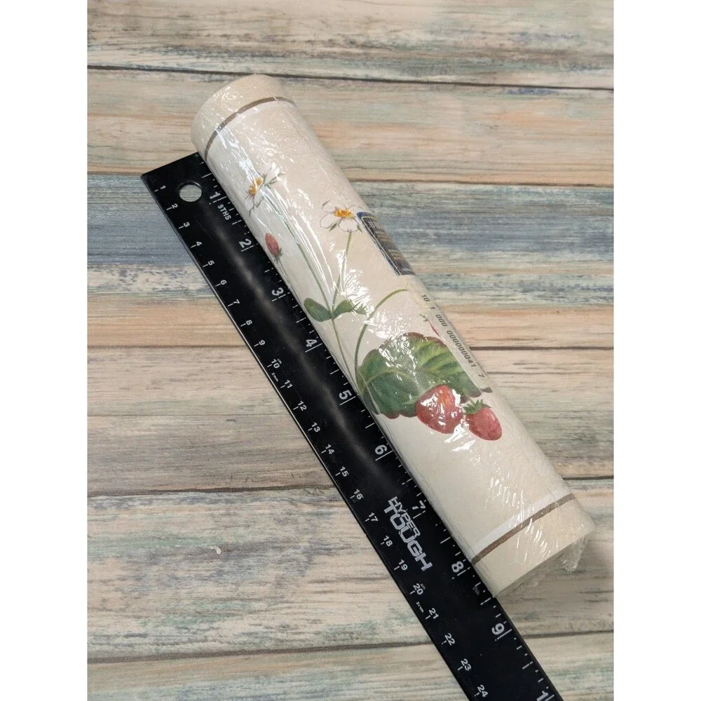 Vtg Village Brand Wallpaper Border Strawberry Floral Daisy 5801836 Run 41 NOS